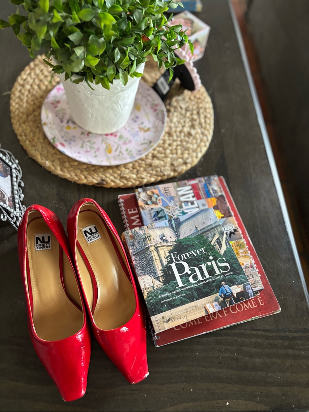 NU by NV Red Patent Pointed-Toe Heels